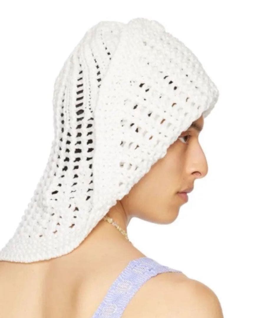 isaboulder ホワイト ロングニット帽