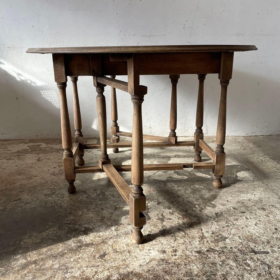 ビンテージ　ゲートレッグテーブル ドロップリーフテーブル 剥離