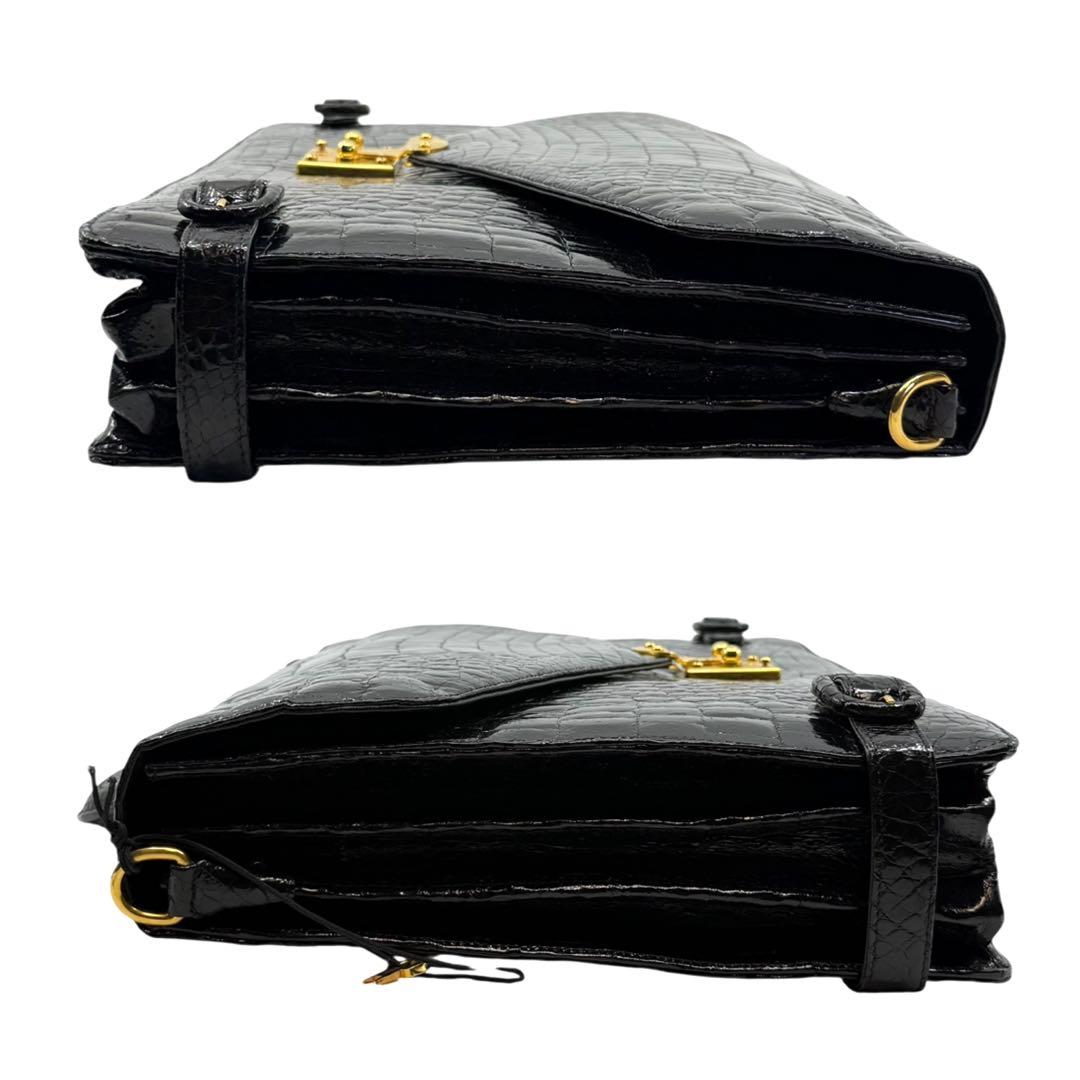 【最高峰】CITE認定　クロコダイル　ビジネスバッグ　トート　ショルダー　A4