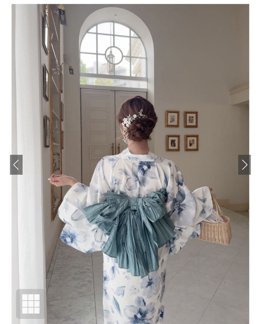 GRL グレイル 浴衣 2Way水彩花柄浴衣セット[fy027] ショート丈