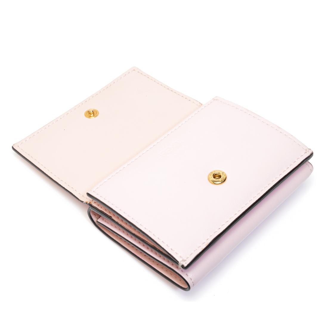 フェンディ モンスター 三つ折り 財布 ピンク コンパクト ウォレット