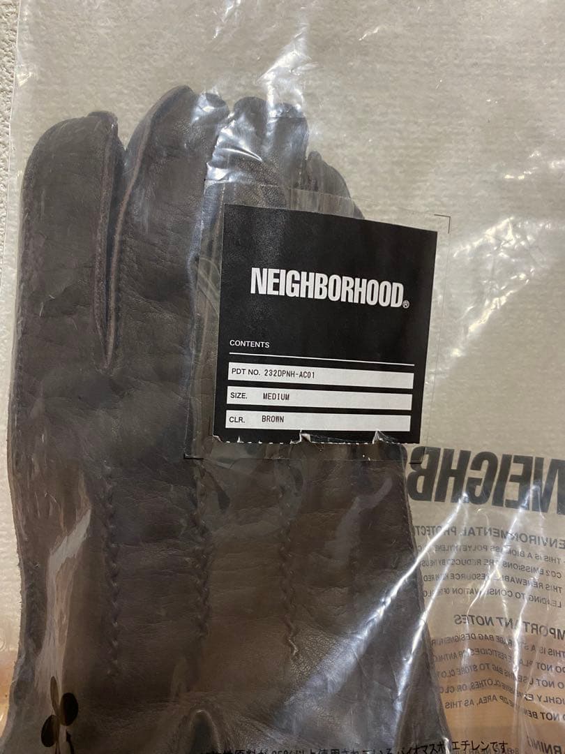 NEIGHBORHOOD レザーグローブ 手袋 Mサイズ 新品未使用