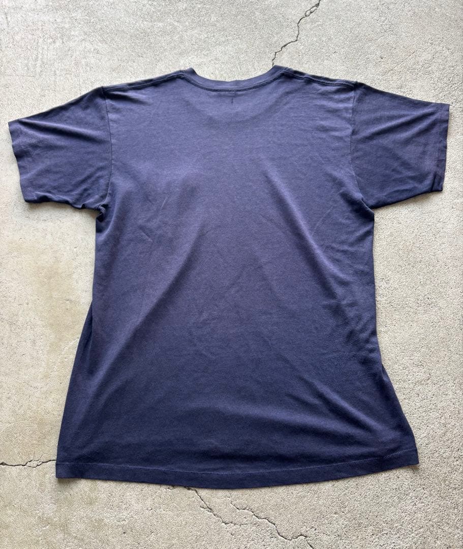 70s ハーレー ポケットTシャツ ビンテージ ナス紺 my freedom