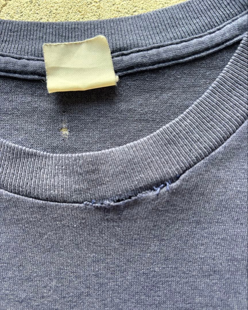 70s ハーレー ポケットTシャツ ビンテージ ナス紺 my freedom