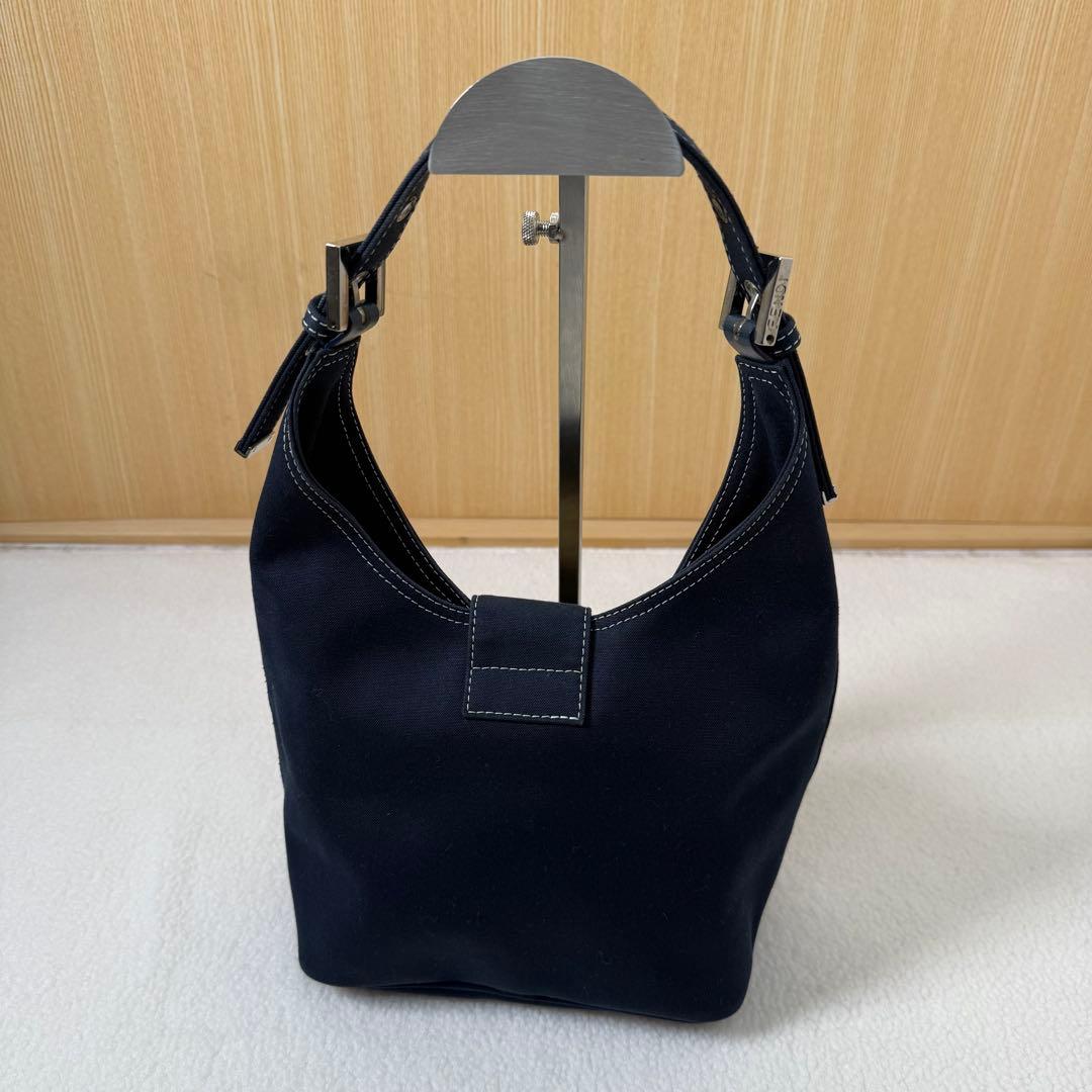 Fendi フェンディ デニム ハンドバッグ ネイビー マンマバケット