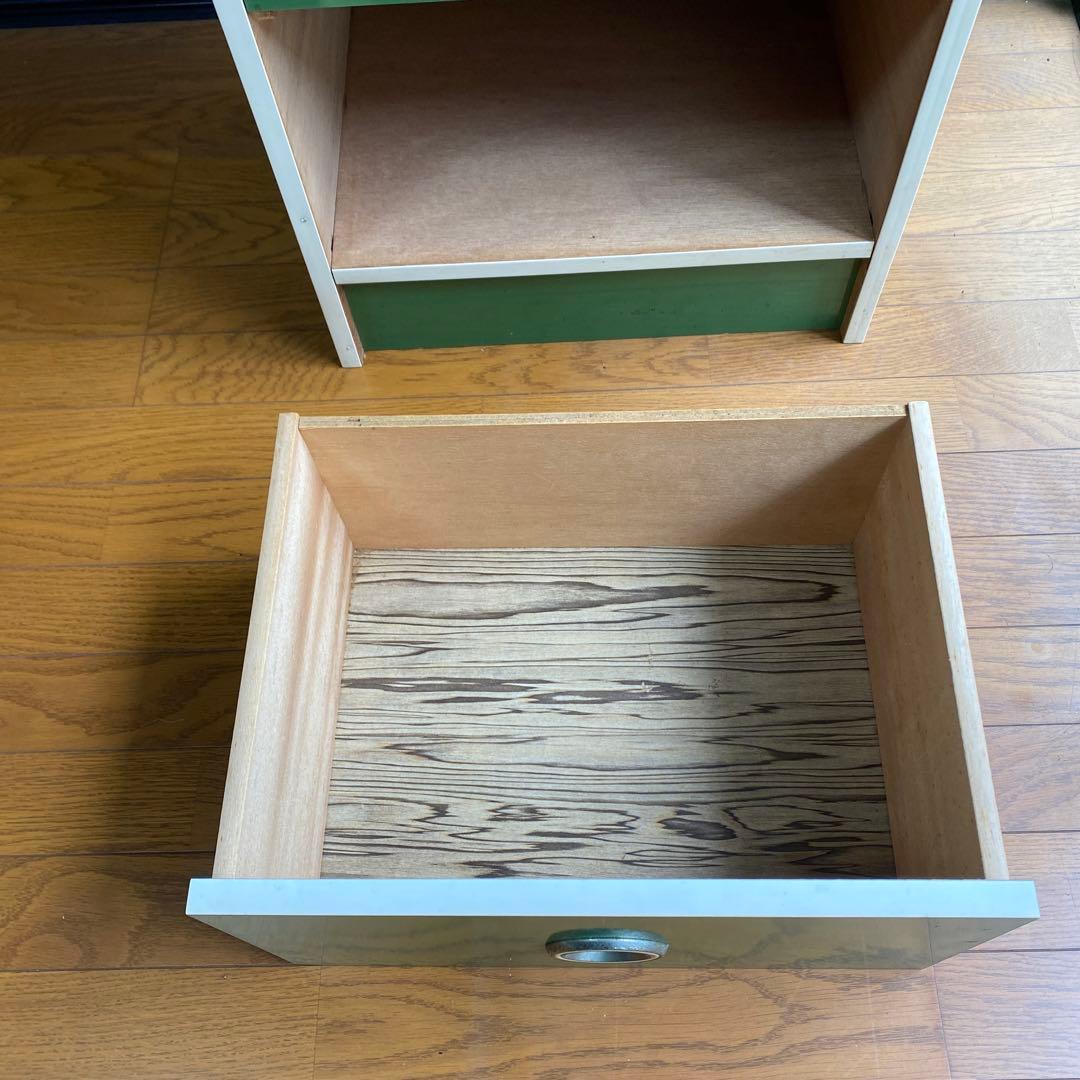 【早い者勝ち‼️】5段　チェスト レトロポップ 昭和レトロ 緑 当時物