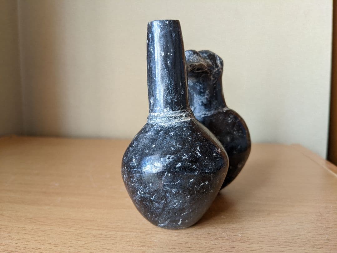 ♦鳥形 黒陶器 発掘品 出土品 祭器 南米 アンティーク 骨董品 コレクション