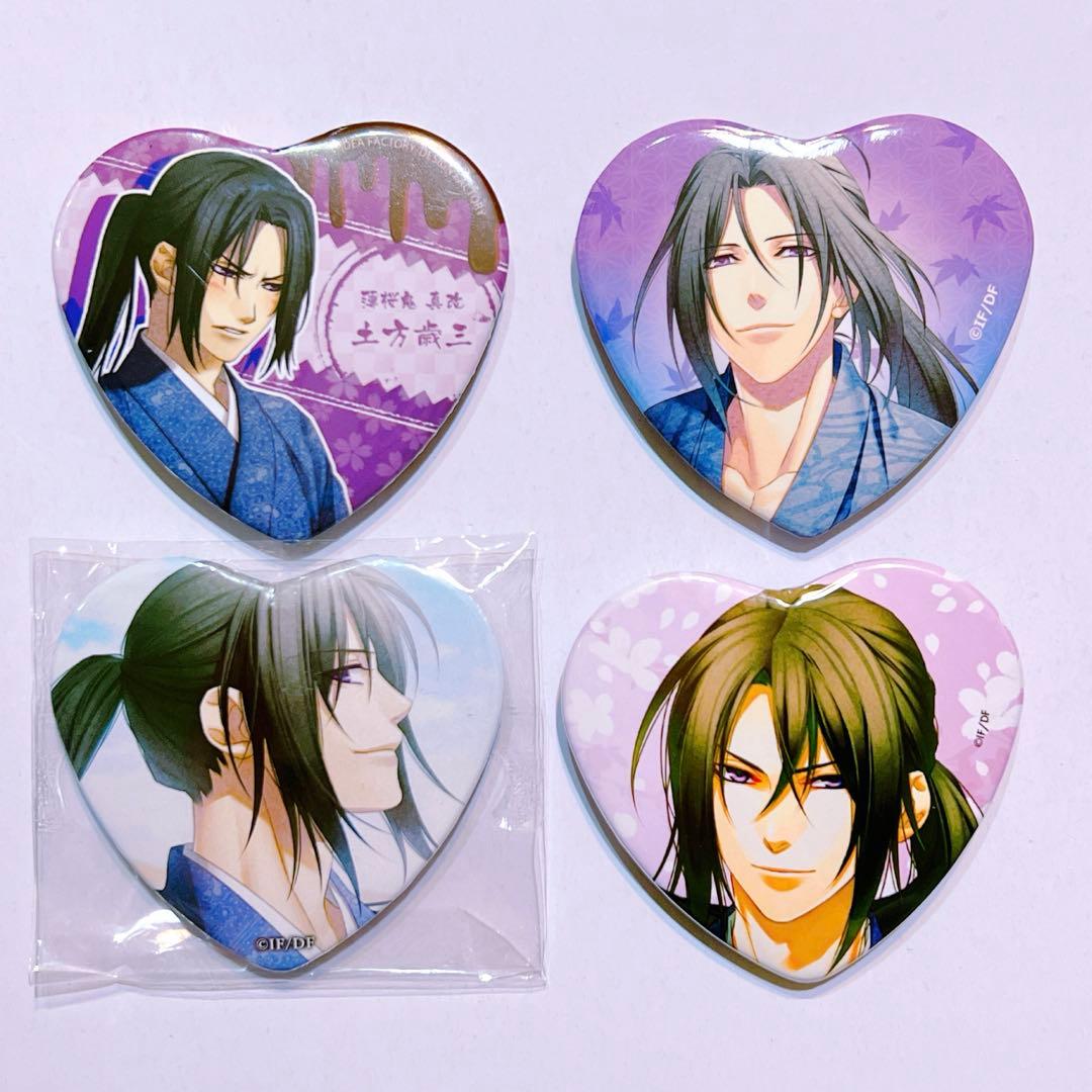 薄桜鬼 土方 特典 ハート缶バッジ ハート缶 缶バッジ