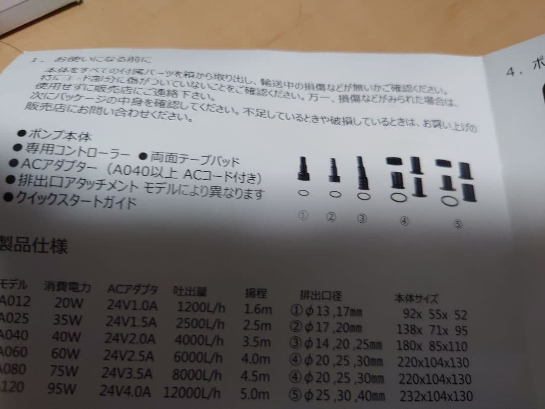 ボルクスジャパン VestaPump A040 水陸両用ポンプ 50/60Hz