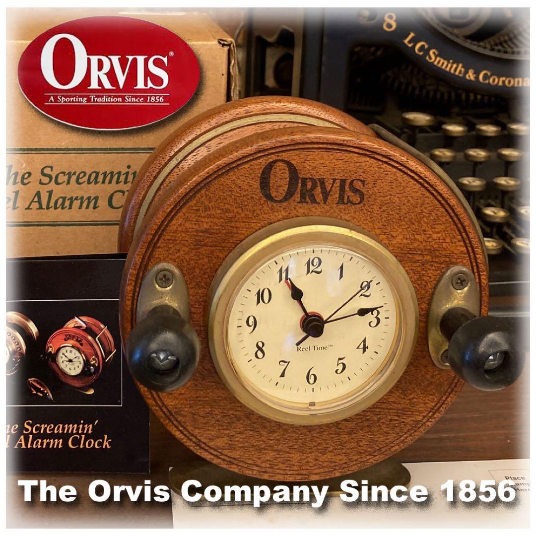 1994s 未使用Orvis FLYリール型置時計 アラーム機能付き
