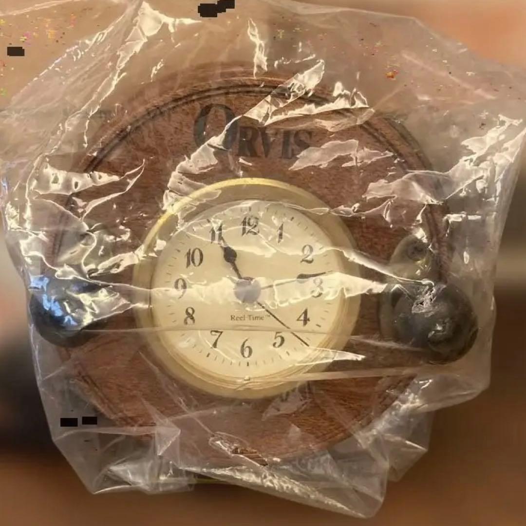 1994s 未使用Orvis FLYリール型置時計 アラーム機能付き