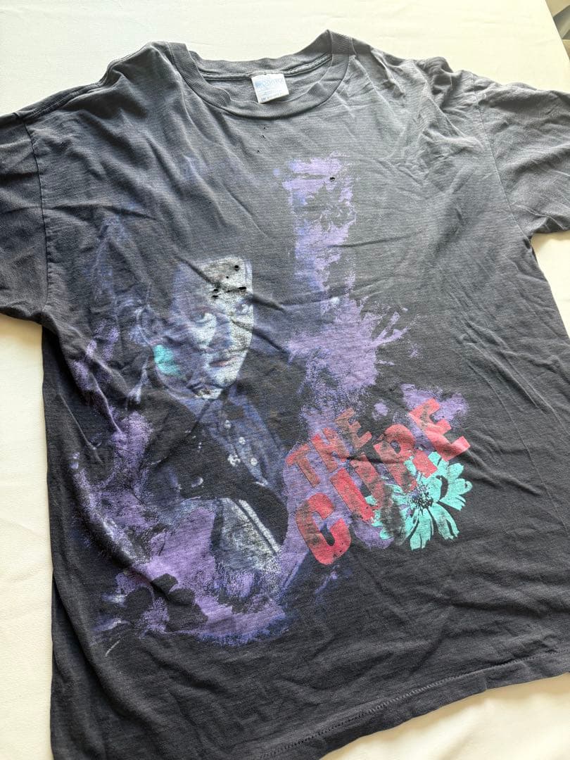 THE CURE ヴィンテージTシャツ ボロ　フェード　XL