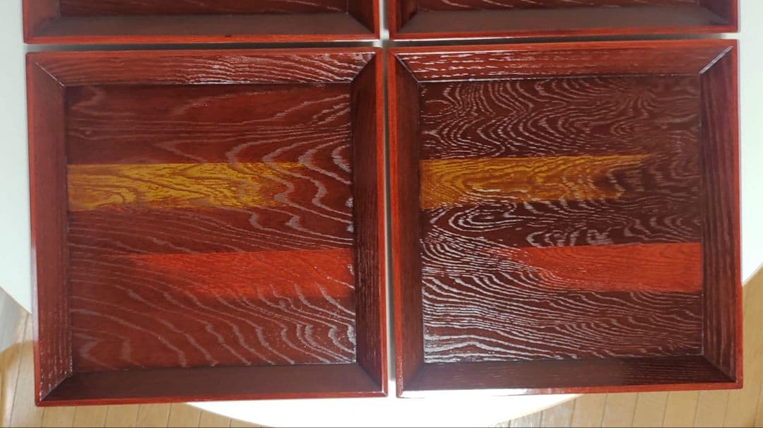 人間国宝　大野昭和斎　霞塗　懐石膳　5客セット