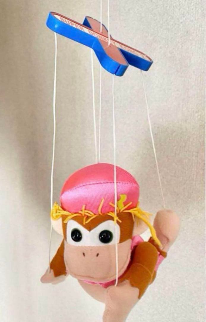 激レア】ドンキーコング　ディクシー　吊り下げぬいぐるみ　スーパードンキーコング２