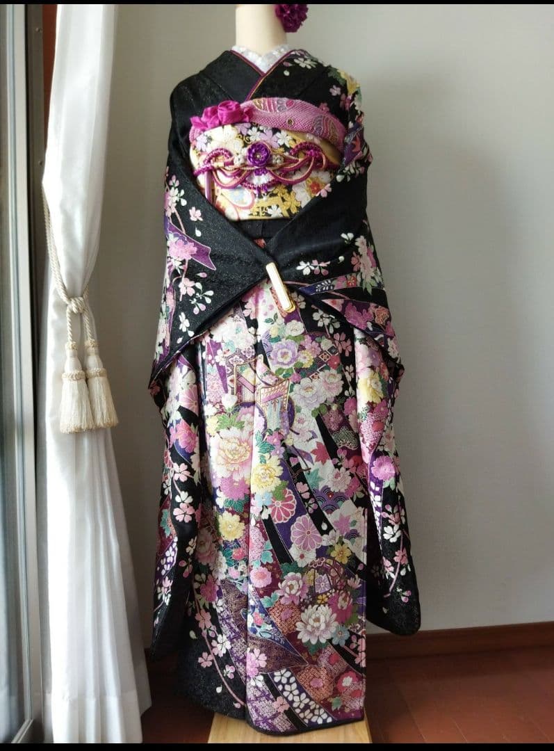 sadakou03様　307.高級感！振袖7点セット　正絹　フルセット　成人式