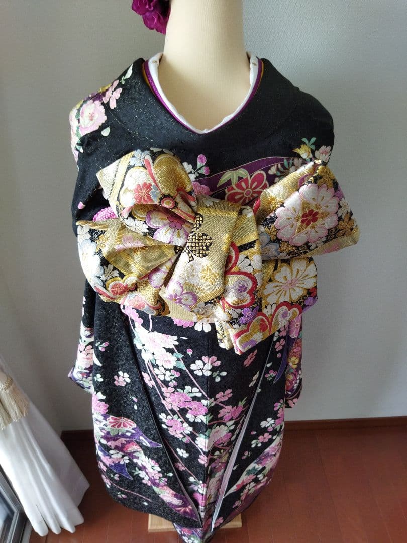 sadakou03様　307.高級感！振袖7点セット　正絹　フルセット　成人式