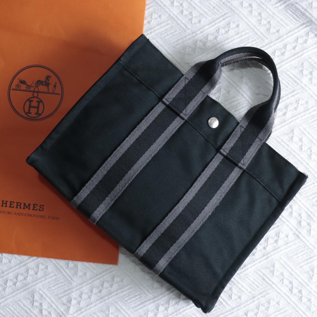 美品！エルメス　Hermes　フールトゥ　PM　ハンドバッグ　ブラック