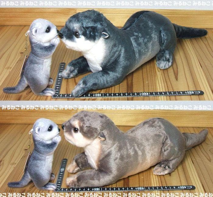 特大 リアルアニマルズ アートドール カワウソ 全2種 おねだり 新品 セット