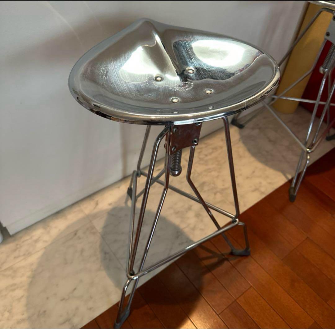 【Pina様限定】②メタル製　バースツール DULTON 高さ調整可能