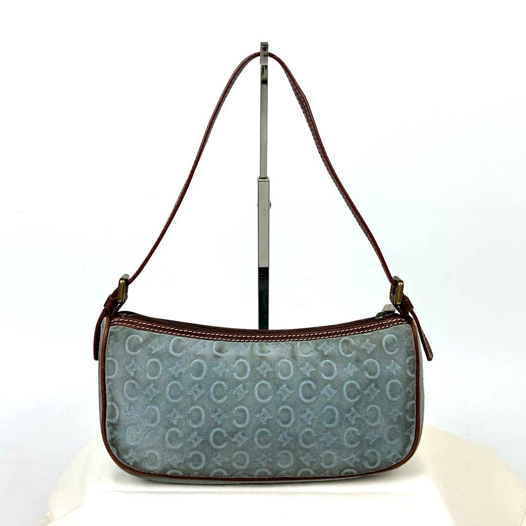 【人気】セリーヌ　アクセサリーポーチ　C　マカダム　サルキー　スエード　レザー