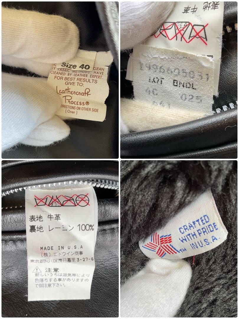 人気✨schott 641 レザージャケット　シングルライダース　牛革　40 黒