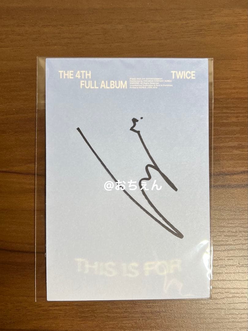 TWICE チェヨン 直筆サイン入りポストカード&THIS IS FORアルバム