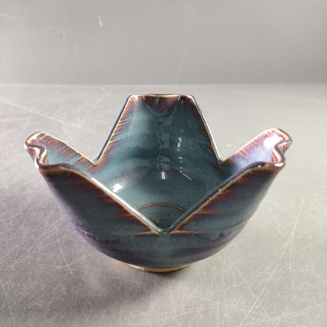 A884-6/清水六兵衛 造/紫翠釉向付/5客/盛鉢/飾皿/小鉢/