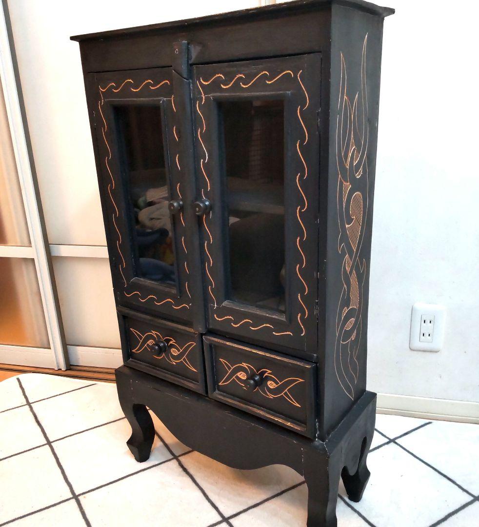 アジアン家具 バリ家具 アンティーク キャビネット 棚