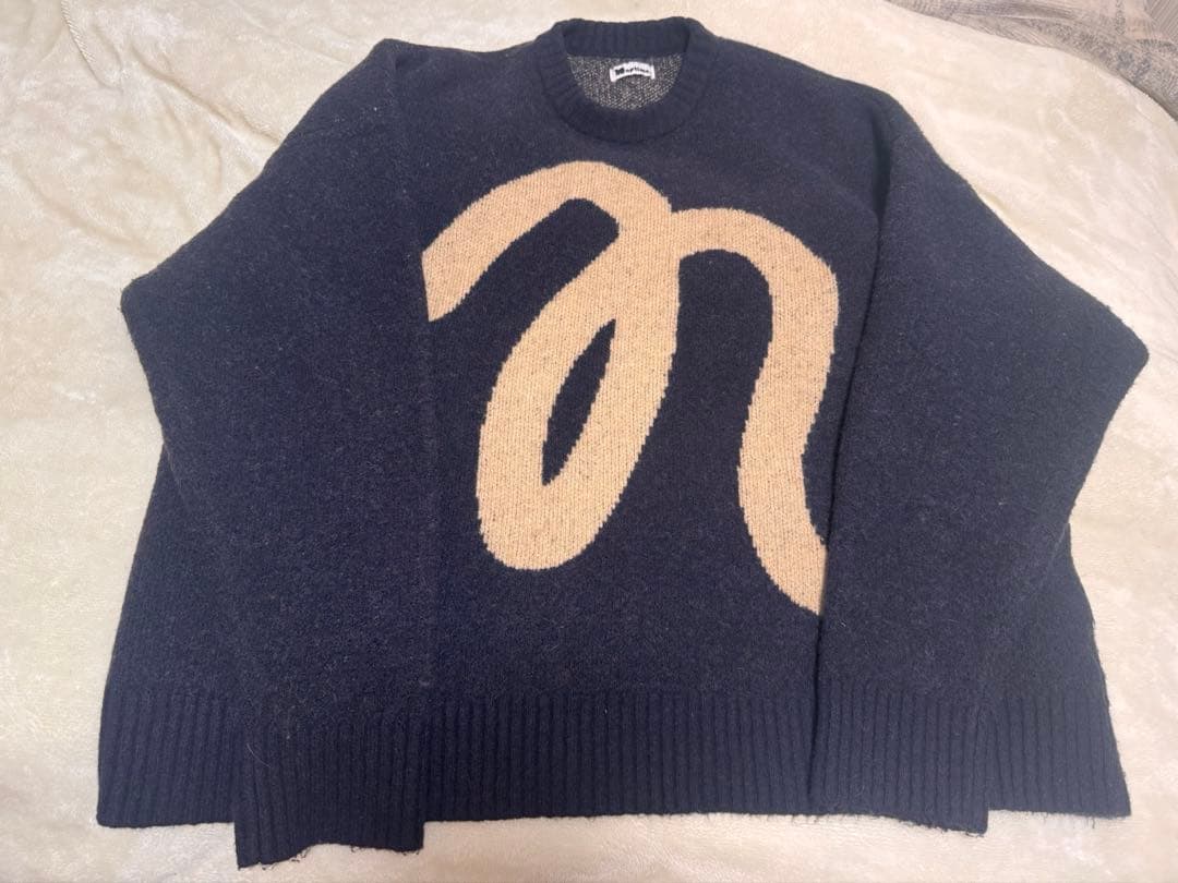NAPTIME ネイビー M ニットプルオーバー