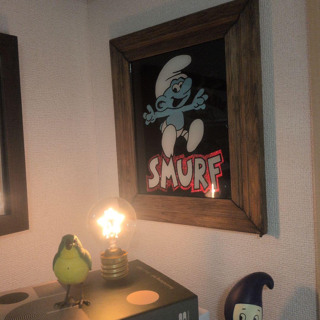 【お宝】スマーフ SMURF 額付き ヴィンテージ アンティーク