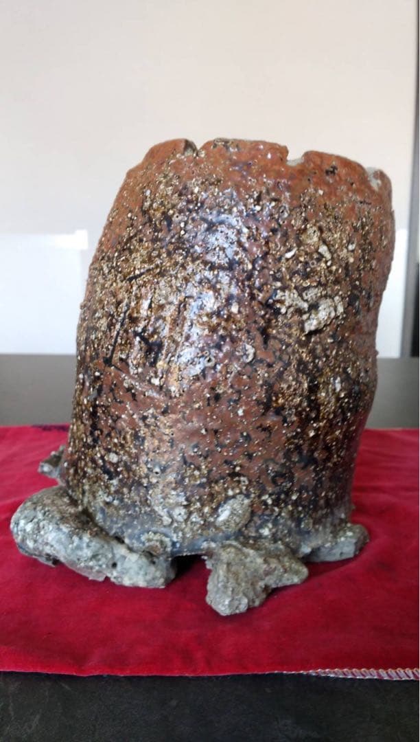 信楽焼　さや　匣鉢　花器　山野草　古陶磁