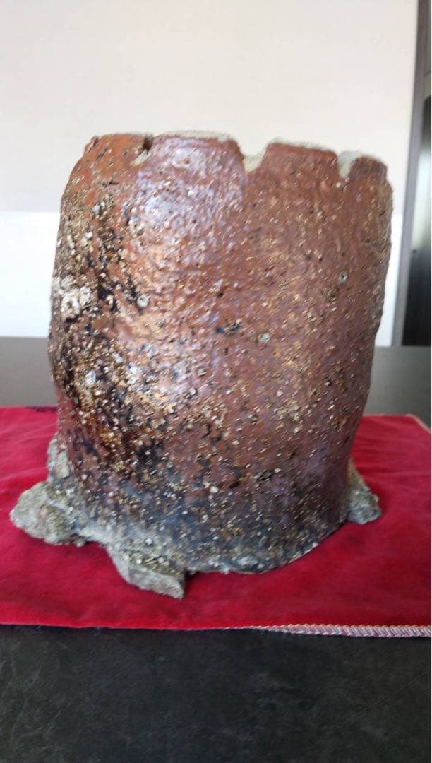 信楽焼　さや　匣鉢　花器　山野草　古陶磁