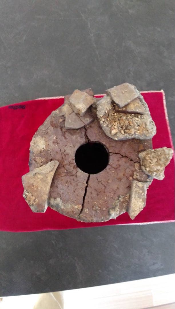 信楽焼　さや　匣鉢　花器　山野草　古陶磁