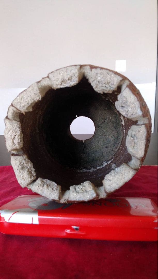 信楽焼　さや　匣鉢　花器　山野草　古陶磁