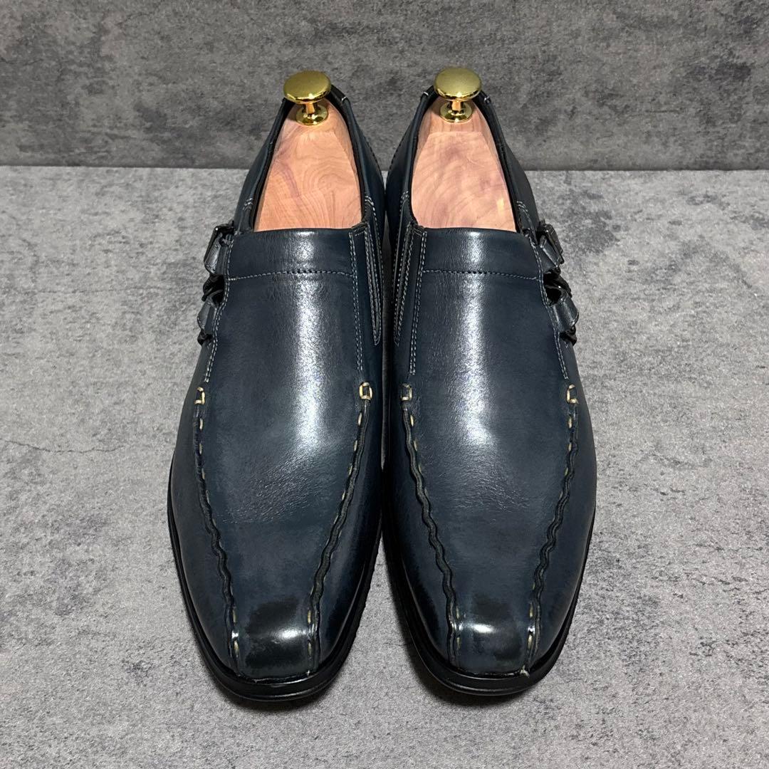 新品　キャサリンハムネットロンドン　ドレスシューズ　ネイビー　スワール　2286