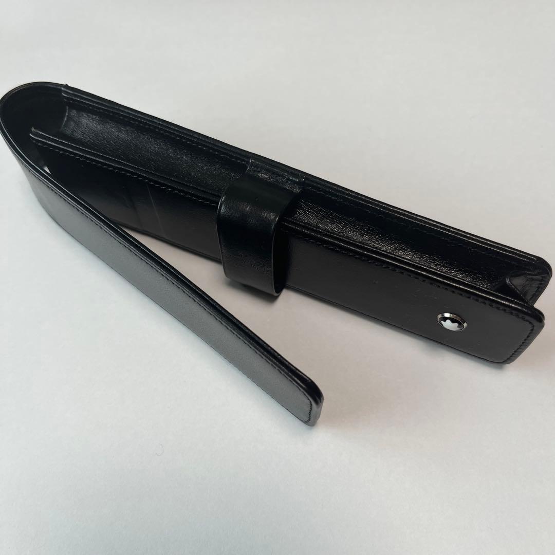 美品:モンブラン一本用黒レザーペンケース　未使用品 No. u0014309