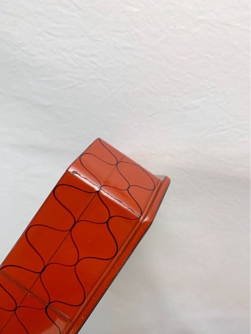 懐石道具 塗師 宗春作 木製 朱塗網目蒔絵 5段縁高重 銘々蓋付き 共箱