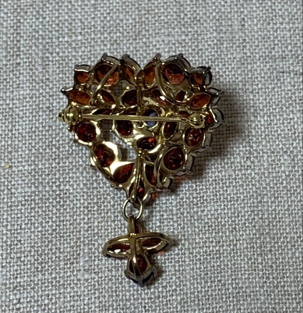 シルバー925 碌山 ブローチ ペンダントトップ ガーネット