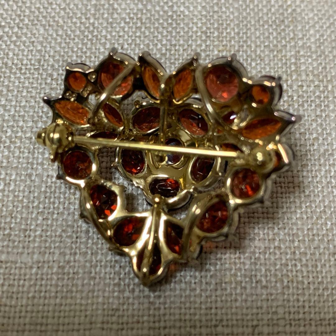 シルバー925 碌山 ブローチ ペンダントトップ ガーネット