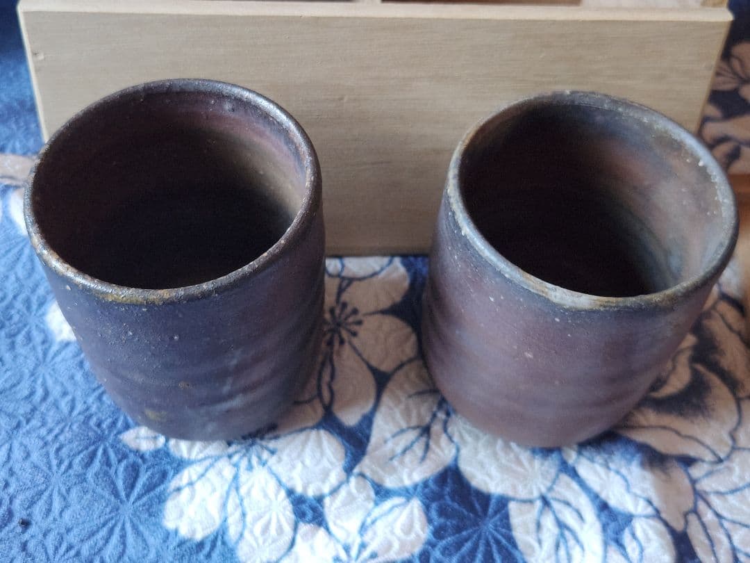備前焼　七十七代金重窯　湯飲みセット