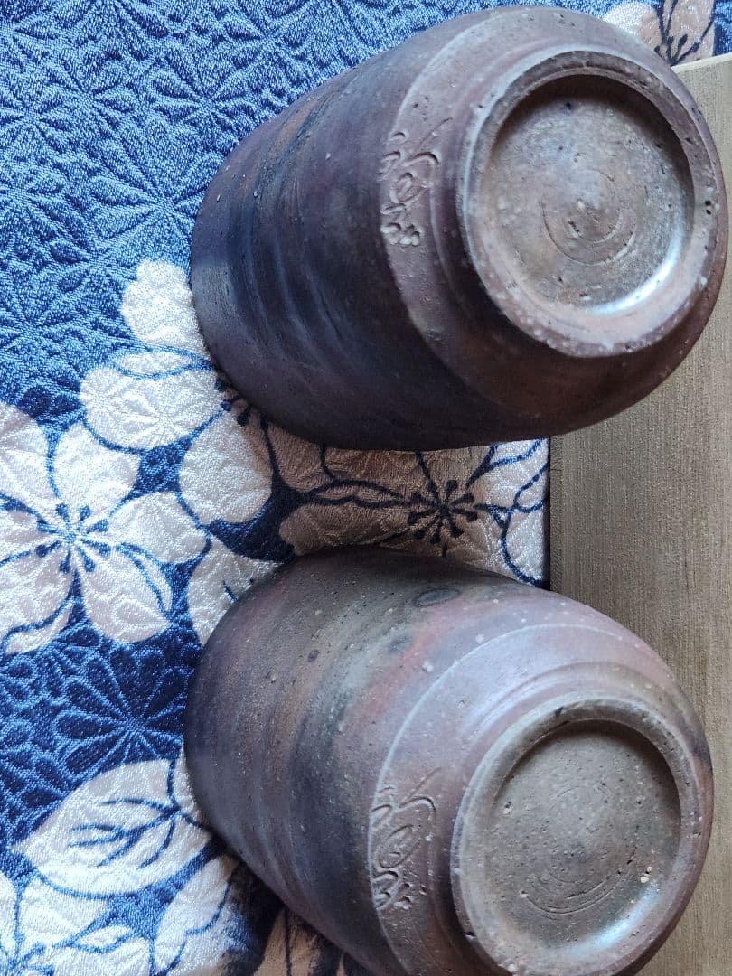 備前焼　七十七代金重窯　湯飲みセット