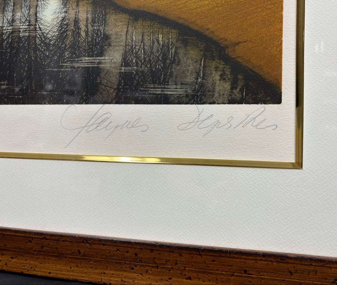 ジャック・デペルト リトグラフ直筆サイン 有 大型 世界的活躍 額装