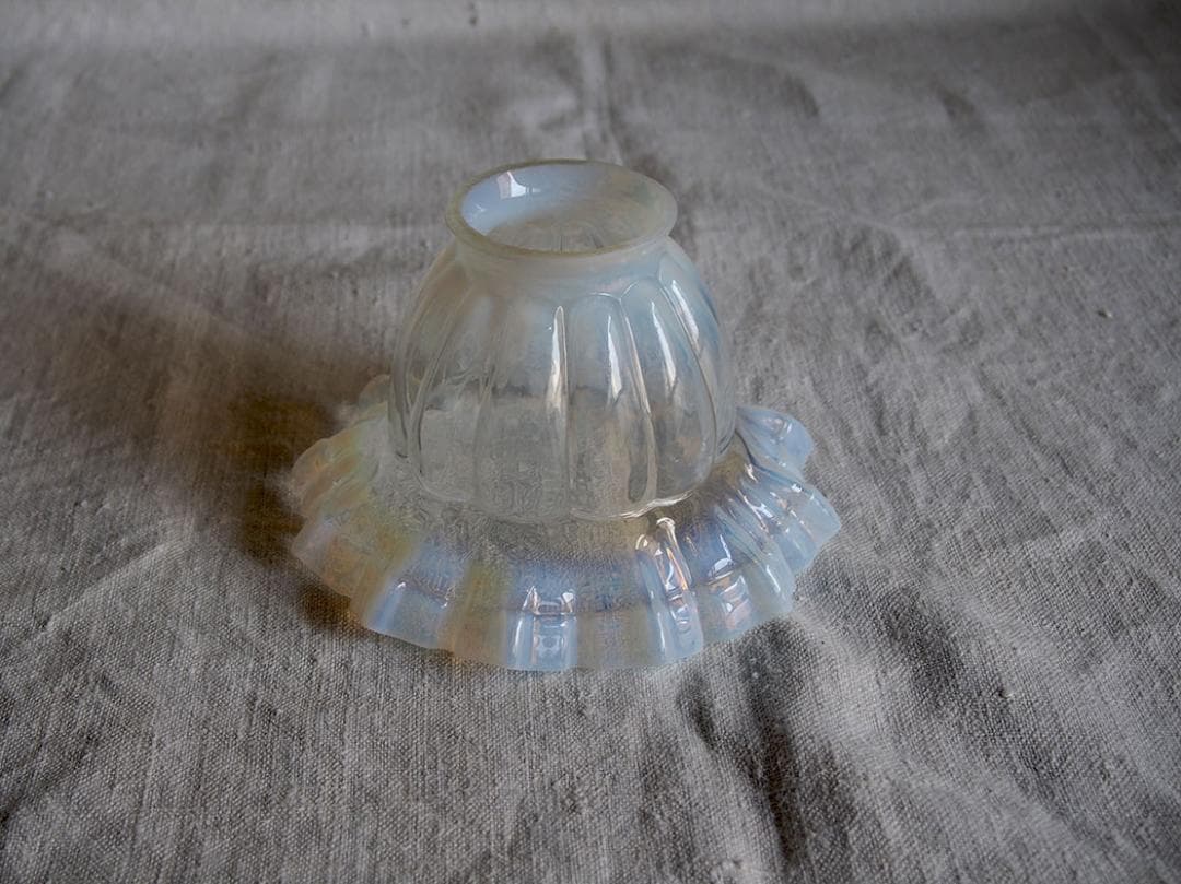 オパールガラス フリルガラス ランプシェード電笠 オパールセント/K363