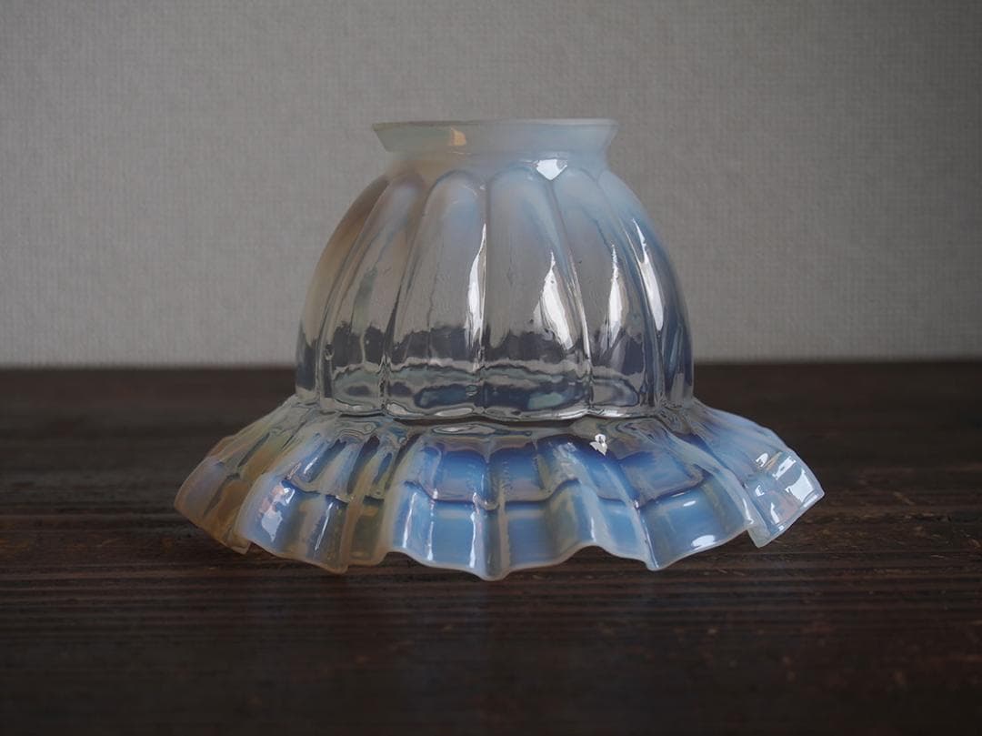 オパールガラス フリルガラス ランプシェード電笠 オパールセント/K363