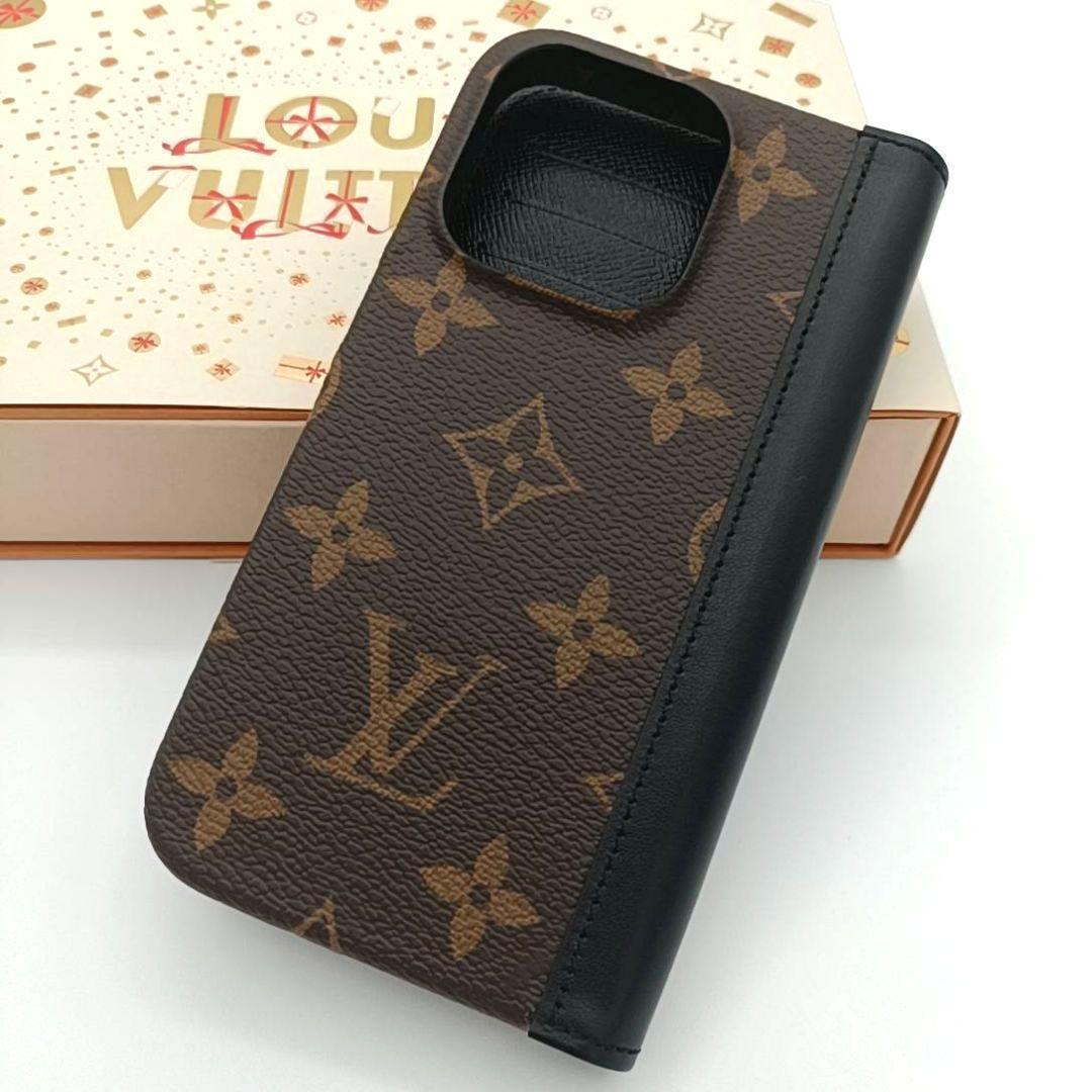 ルイヴィトン　iPhone15 pro ケース モノグラムフォリオ 手帳型 箱付