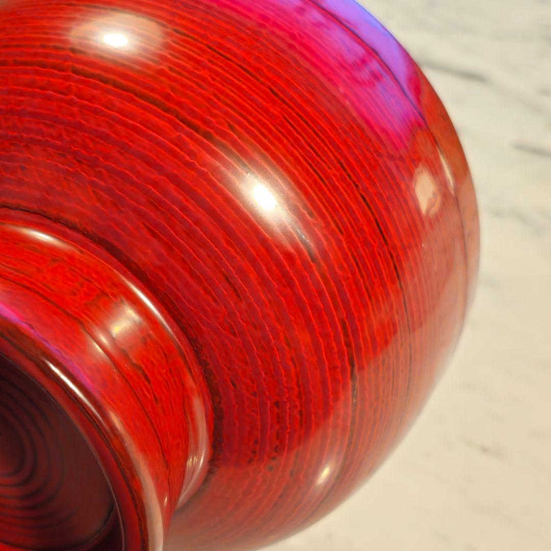 輪島塗 角偉三郎 最晩年作 朱 合鹿椀 六ツ星銘 真作保証