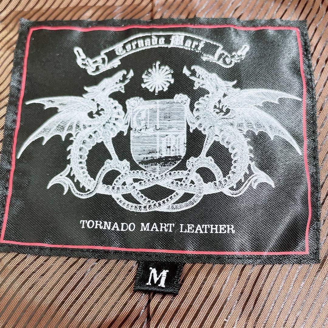 トルネードマート レザーシングルライダースジャケット y2kブラウン M