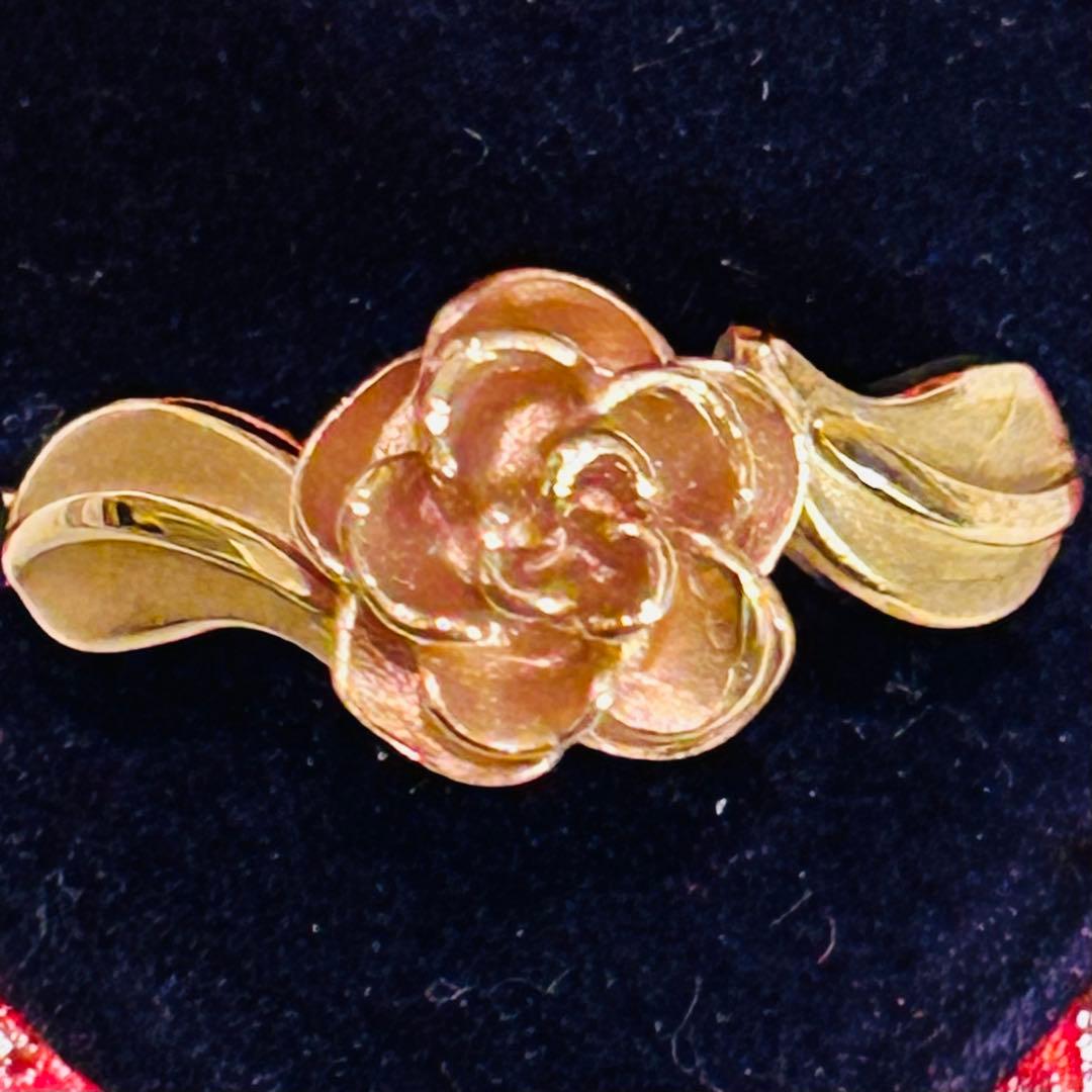 ローズ　バラの指輪　リング　アンティーク ピンクゴールド　イエローゴールド