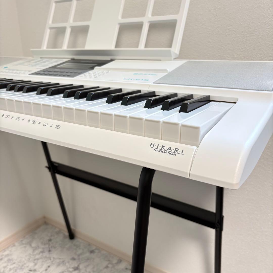 美品✨スタンド付き CASIOカシオ光ナビゲーションキーボードLK-516