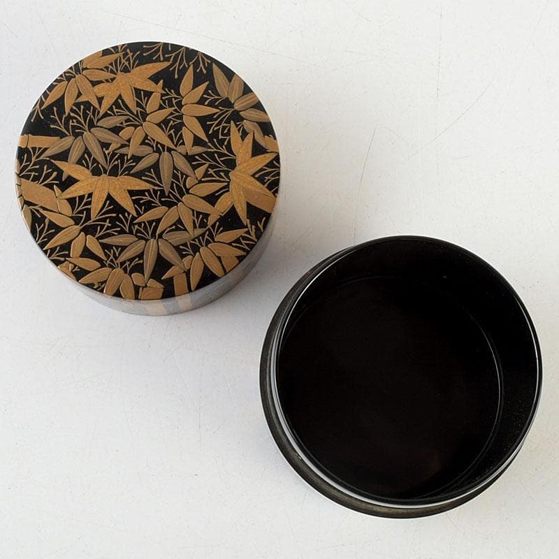 茶道具　高橋峯房作　竹林蒔絵　中棗　共箱　V　9524